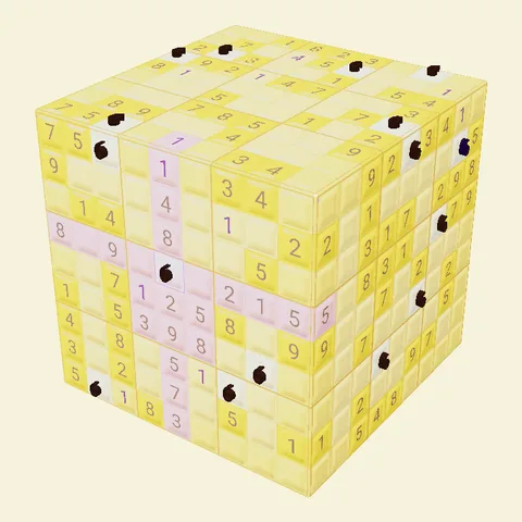 Der Würfel im Design Zitronenbonbon