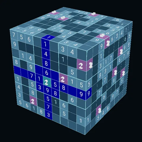 Der Würfel im Design Obsidian-Cyan